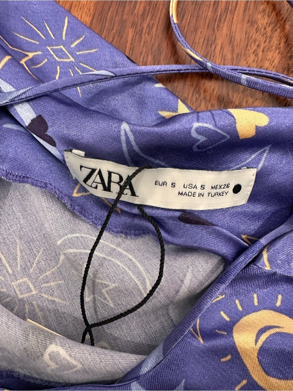 Zara NWT Silky Purple Celestial Slip mini Dress Cowl Neck. Fairy. Party. Rave S - Picture 12 of 16